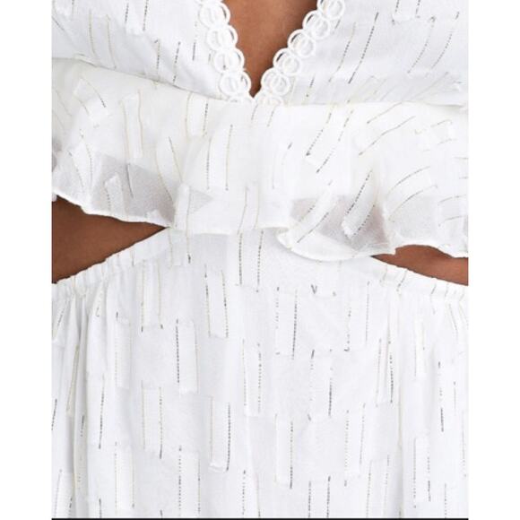 Rococo Sand Paola White Cut Out Maxi Dress NWT Size Large Boho Resort - Picture 15 of 15